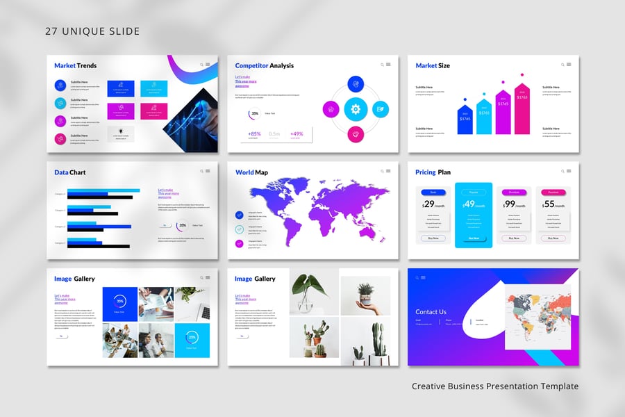 业务计划演示模板PPT模板 (PPTX)