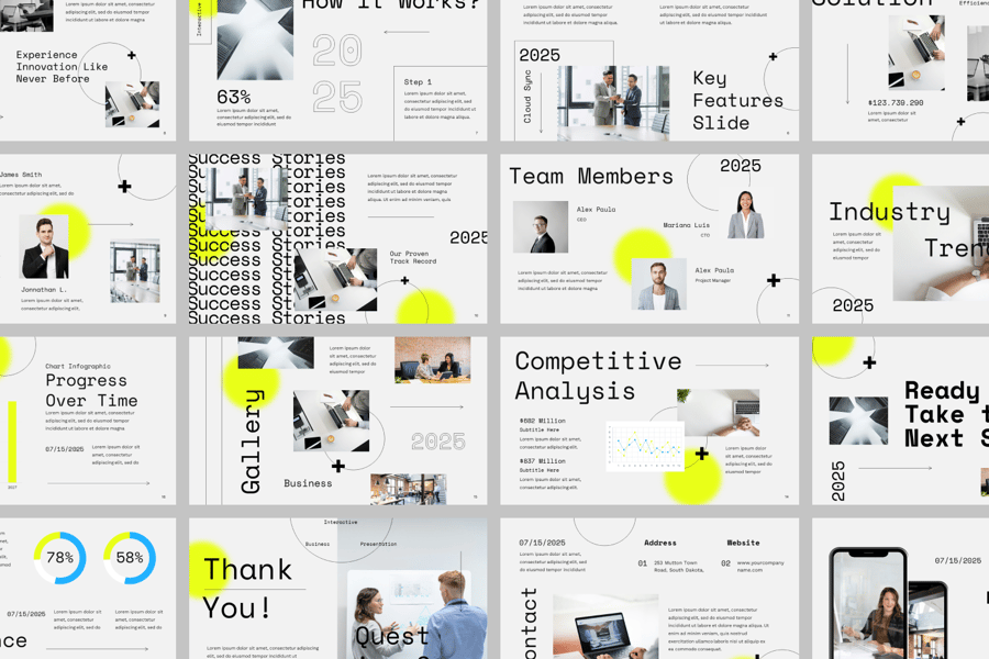 商业互动PPT模板 (PPTX)