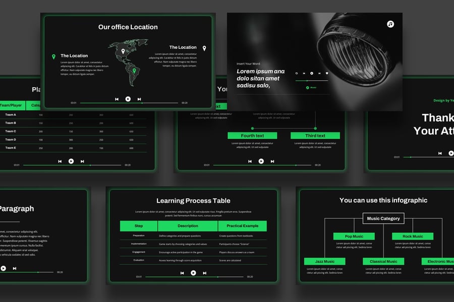 音乐PPT模板 (PPT,PPTX)