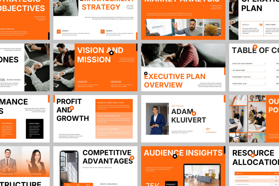 执行计划PPT模板 (PPTX)