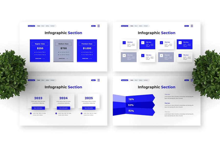 海滩俱乐部 – 旅行PPT模板 (PPTX)