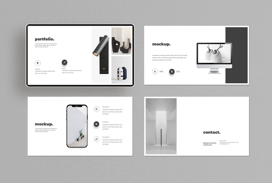 极简主义呈现模板PPT模板 (PPTX)