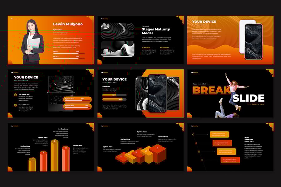 成熟度模型介绍PPT模板 (PPTX)