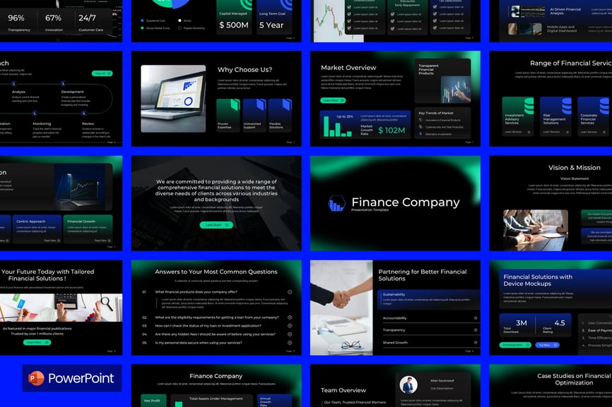 财务公司PPT模板 (PPTX)