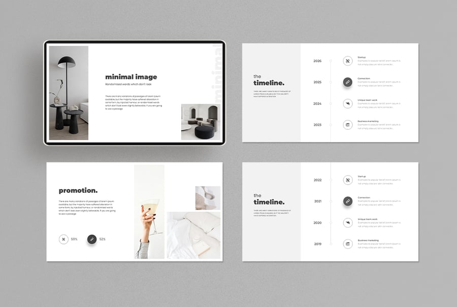 极简主义呈现模板PPT模板 (PPTX)