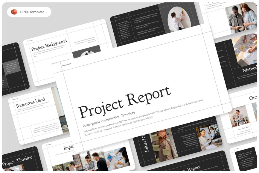 项目报告PPT模板 (PPTX)
