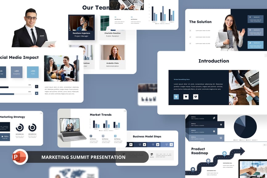 营销峰会PPT模板 (PPTX)