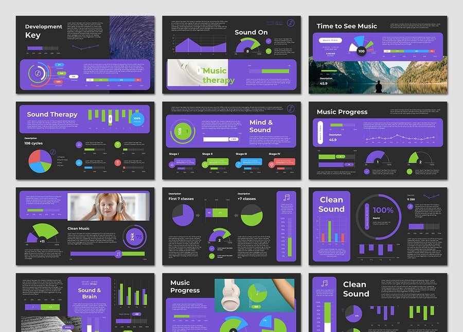 声音疗法PPT模板 (PPTX)