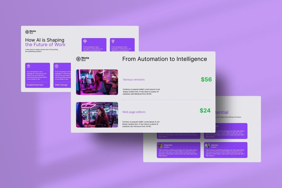 AI创业启动技术PPT模板 (PPTX)