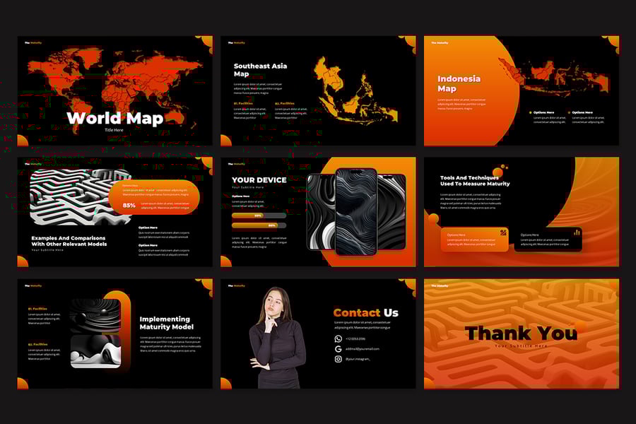 成熟度模型介绍PPT模板 (PPTX)
