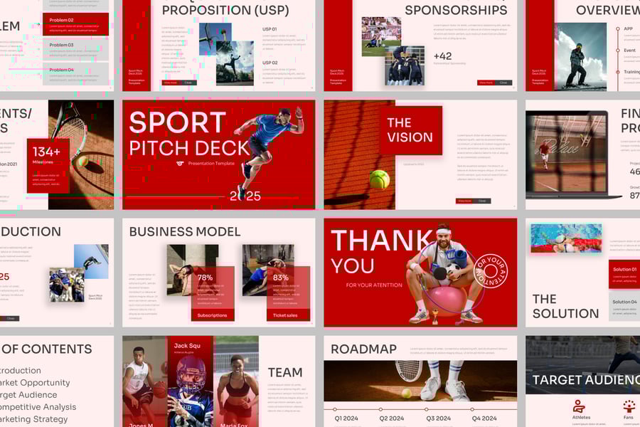 体育宣传材料PPT模板 (PPTX)