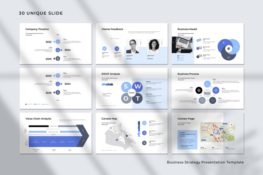 业务策略演示模板PPT模板 (PPTX)