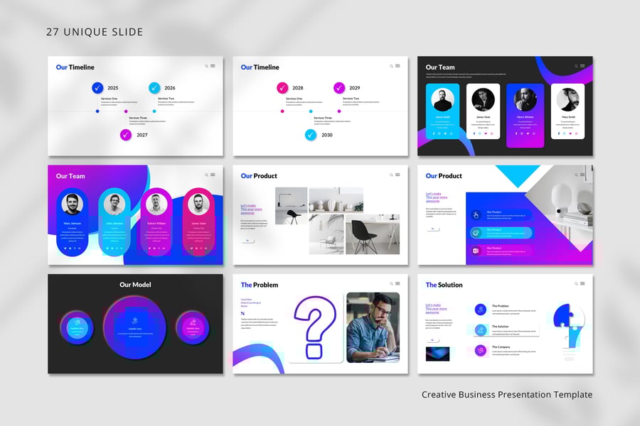 业务计划演示模板PPT模板 (PPTX)