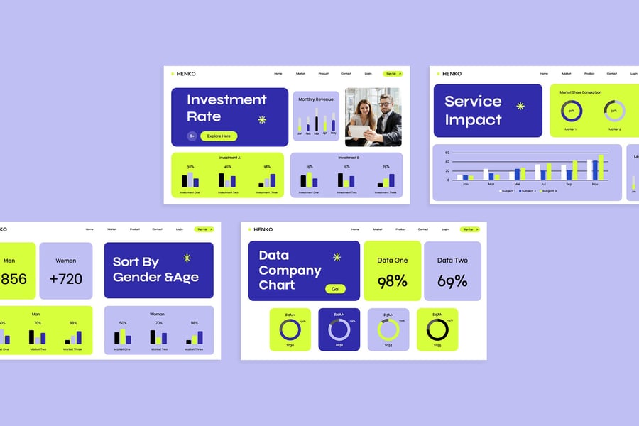 数字营销业务PPT模板 (PPT,PPTX)
