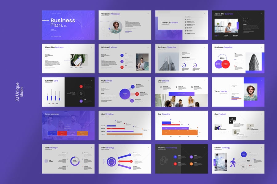 商业计划演示模板PPT模板 (PPTX)