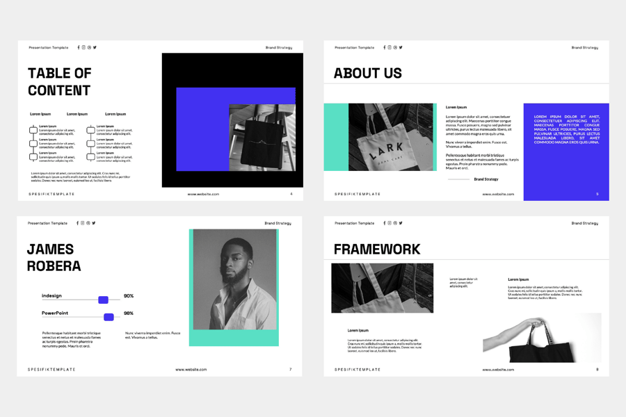 品牌策略PPT模板 (PPTX)