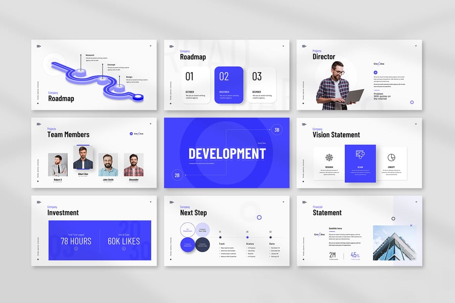 项目状态报告PPT模板 (PPTX)