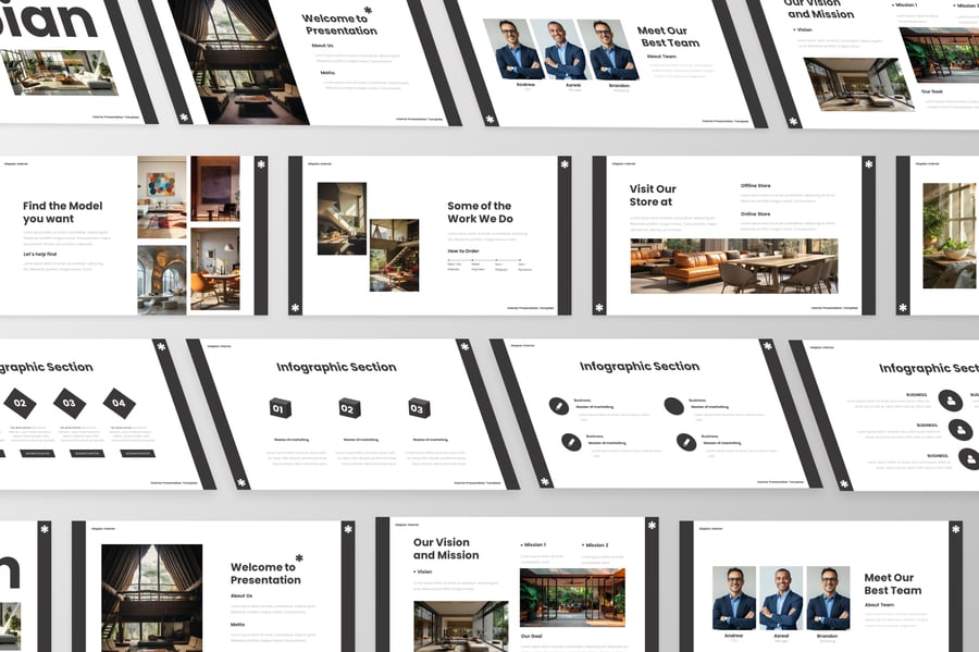 室内设计 PPT模板 (PPTX)