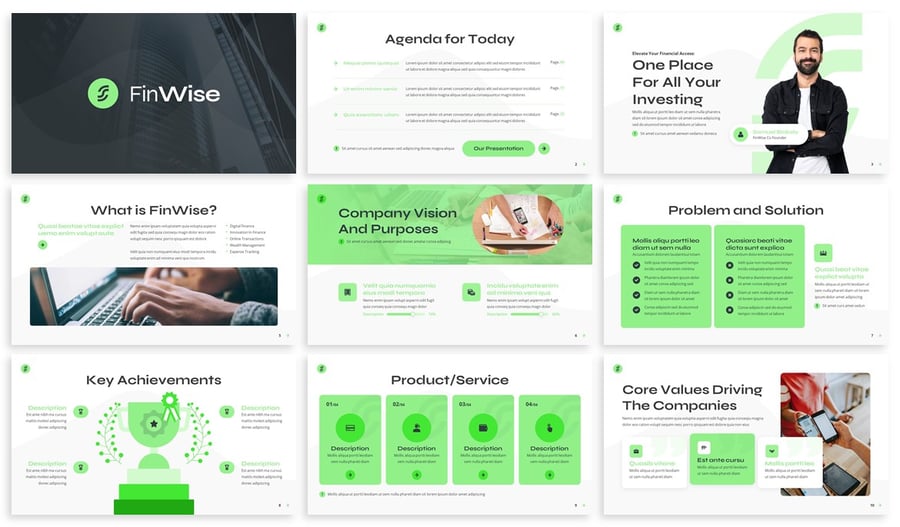 金融科技PPT模板 (PPTX)