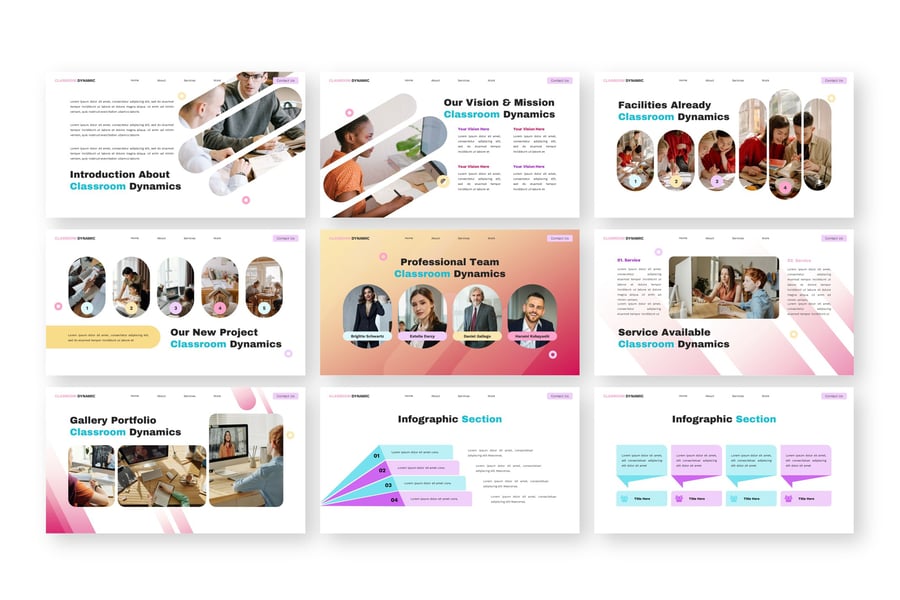 教室动态 – 教育PPT模板 (PPTX)