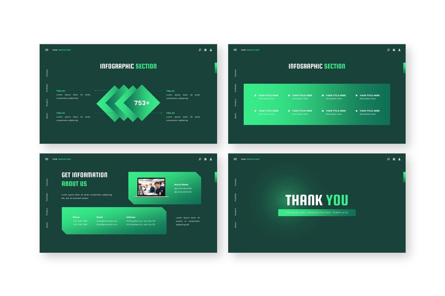 技术创新 – 技术PPT模板 (PPTX)