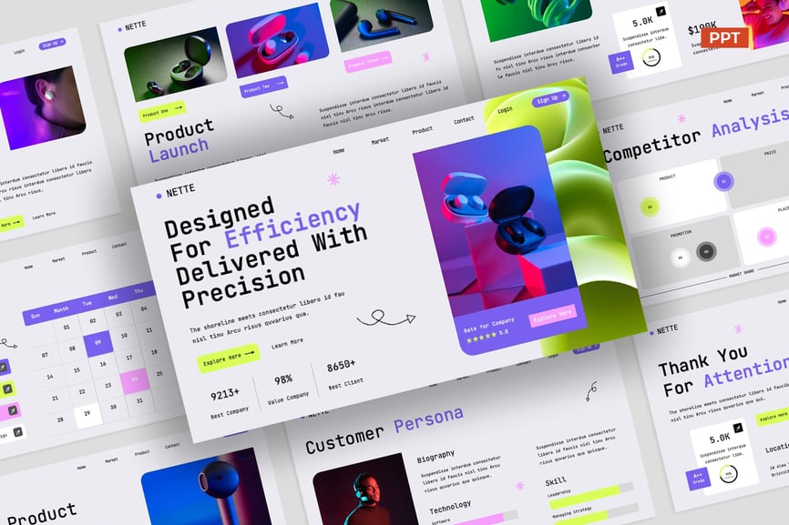 创意蓝石灰新品发布会模板PPT模板 (PPT,PPTX)