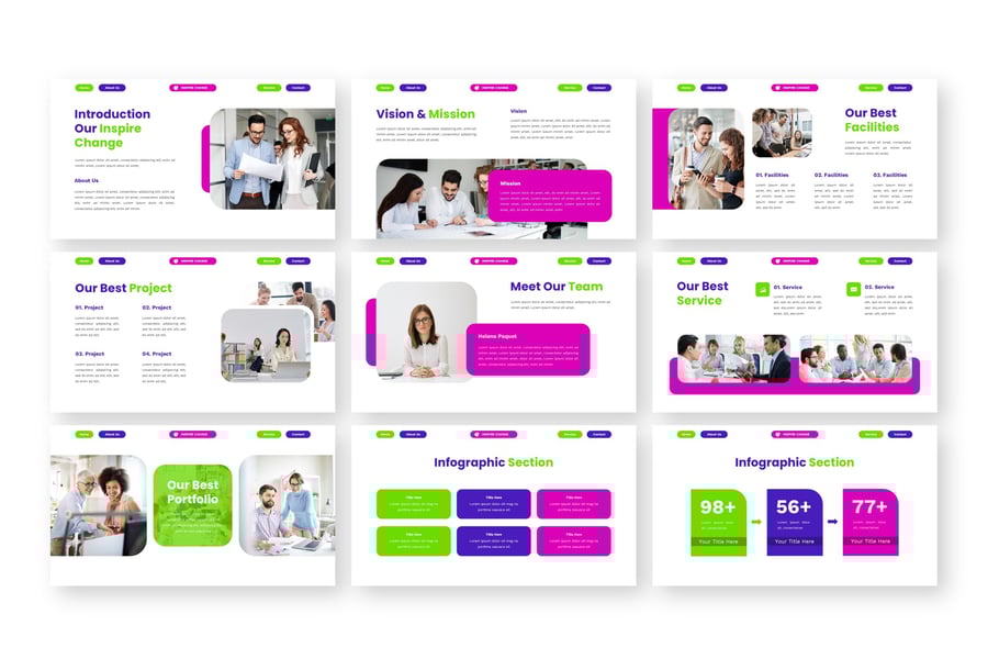 激发变革 – 教育PPT模板 (PPTX)