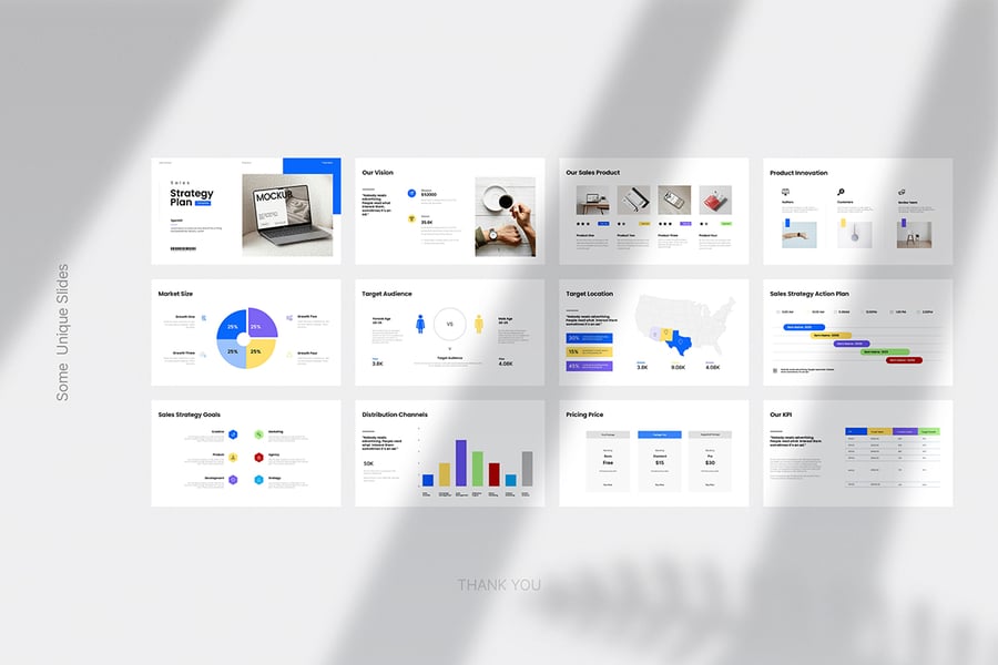 销售策略计划演示模板PPT模板 (PPTX)