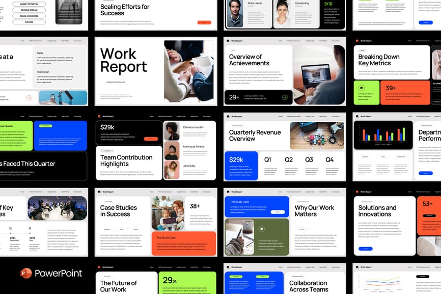 工作报告PPT模板 (PPTX)