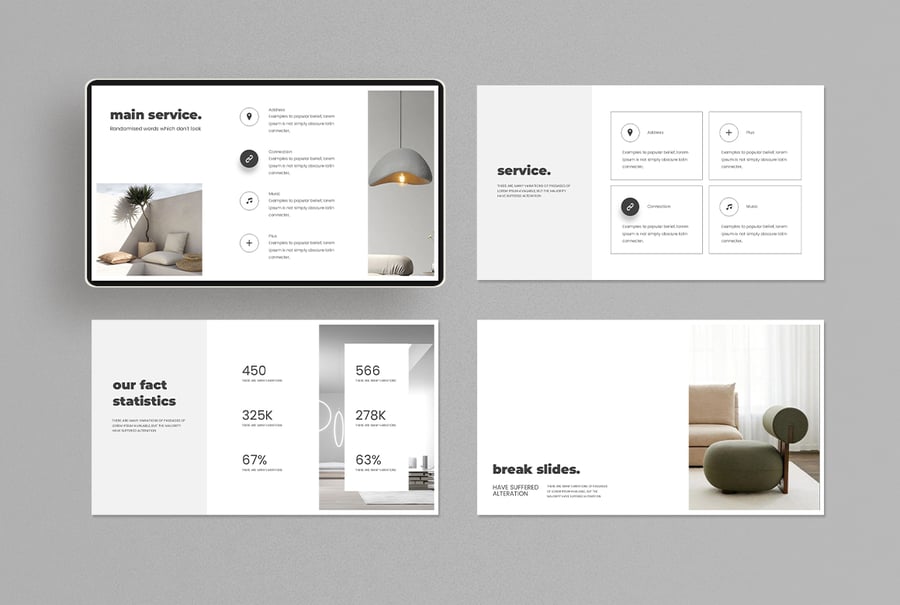 极简主义呈现模板PPT模板 (PPTX)