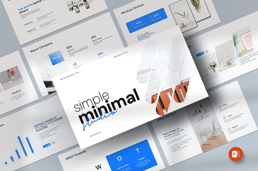 极简主义PPT模板 (PPTX)