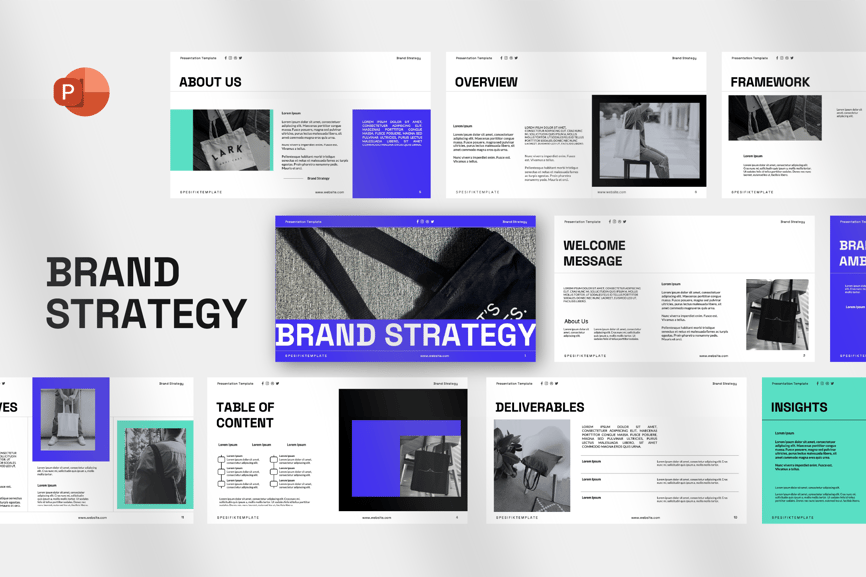 品牌策略PPT模板 (PPTX)