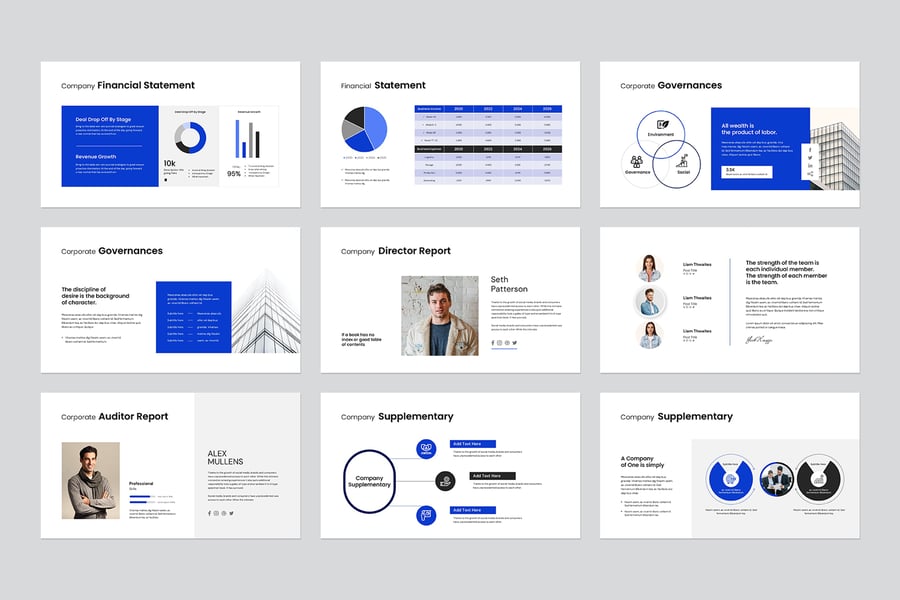 业务报告PPT模板 (PPTX)