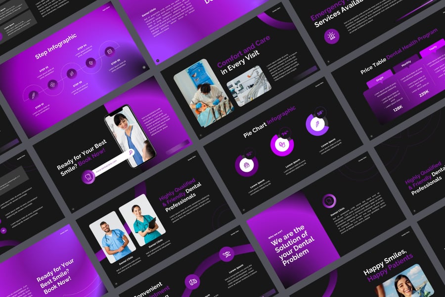 牙科诊所PPT模板 (PPTX)