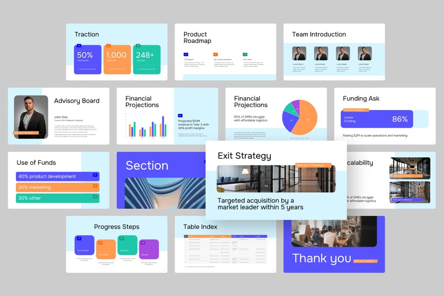 投资者PPT模板 (PPTX)