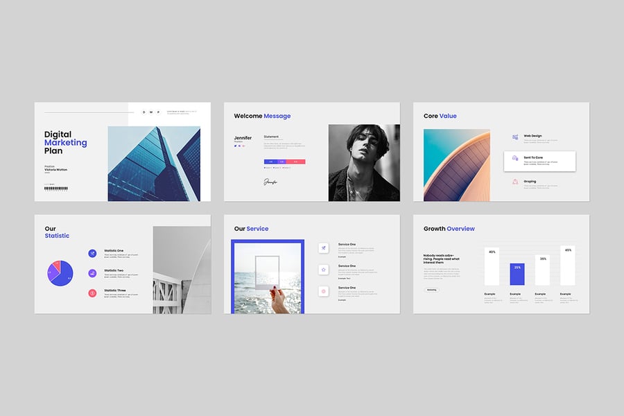 数字营销计划 PPT模板 (PPTX)