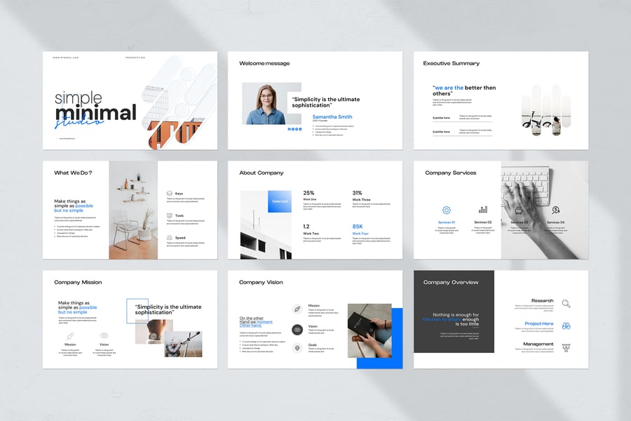 极简主义PPT模板 (PPTX)