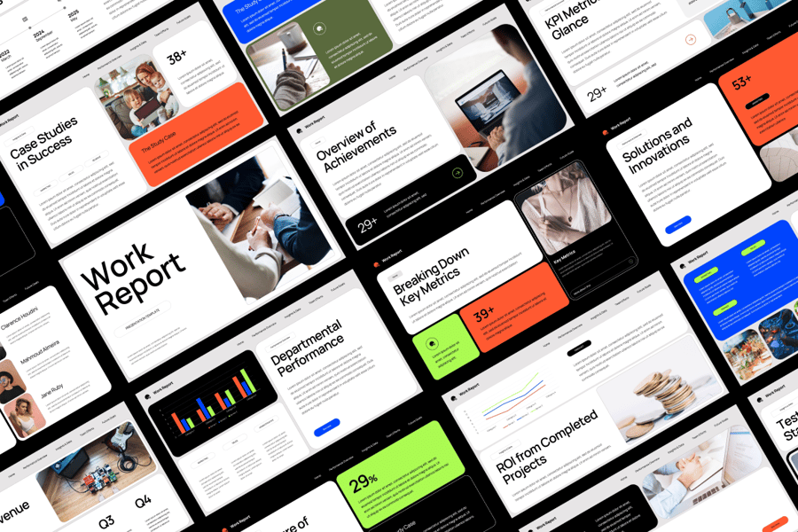 工作报告PPT模板 (PPTX)