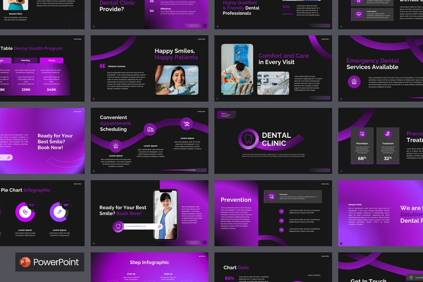 牙科诊所PPT模板 (PPTX)