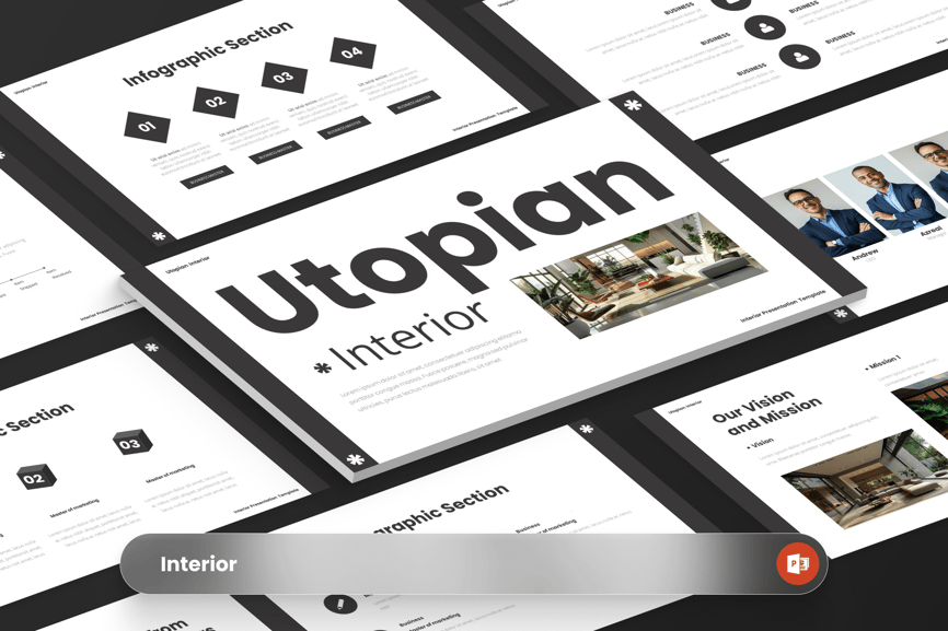 室内设计 PPT模板 (PPTX)