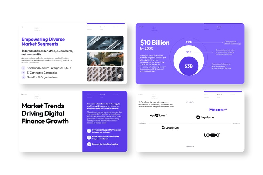 金融科技 PPT模板 (PPTX)