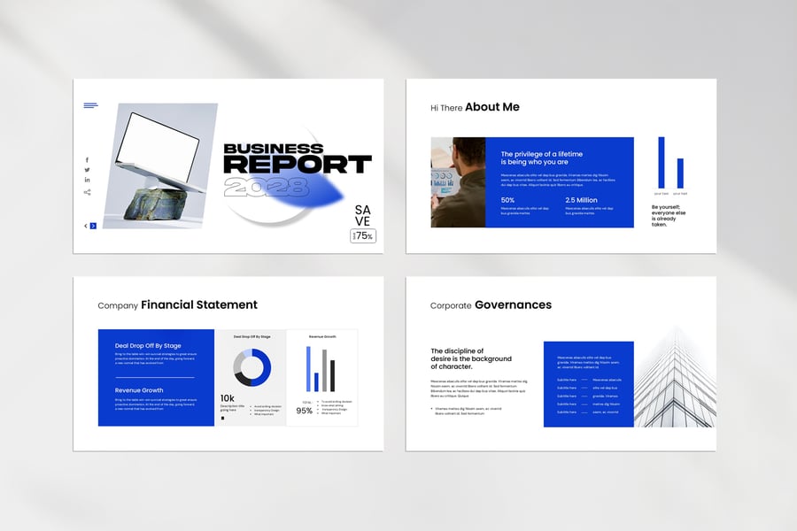 业务报告PPT模板 (PPTX)