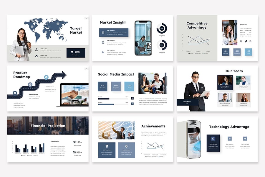 营销峰会PPT模板 (PPTX)