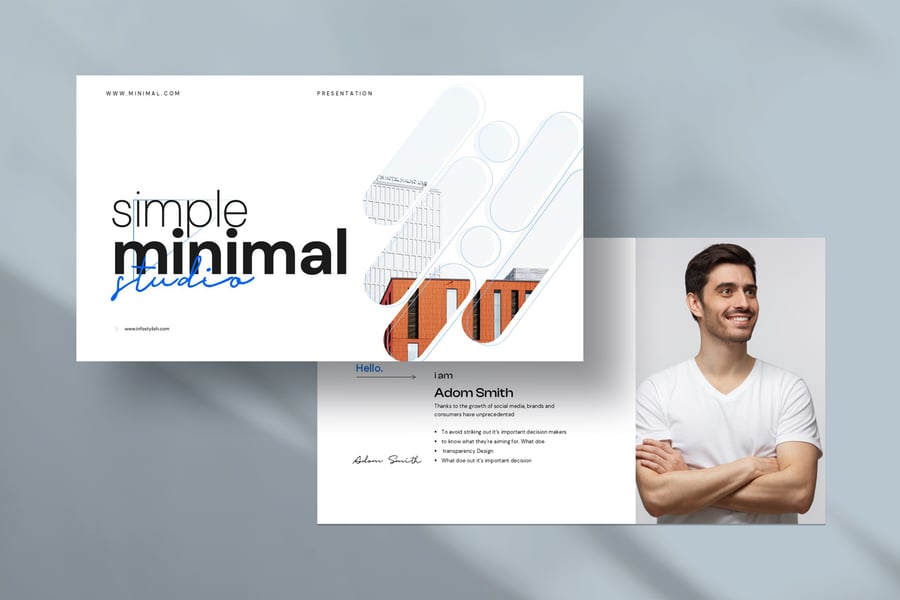 极简主义PPT模板 (PPTX)