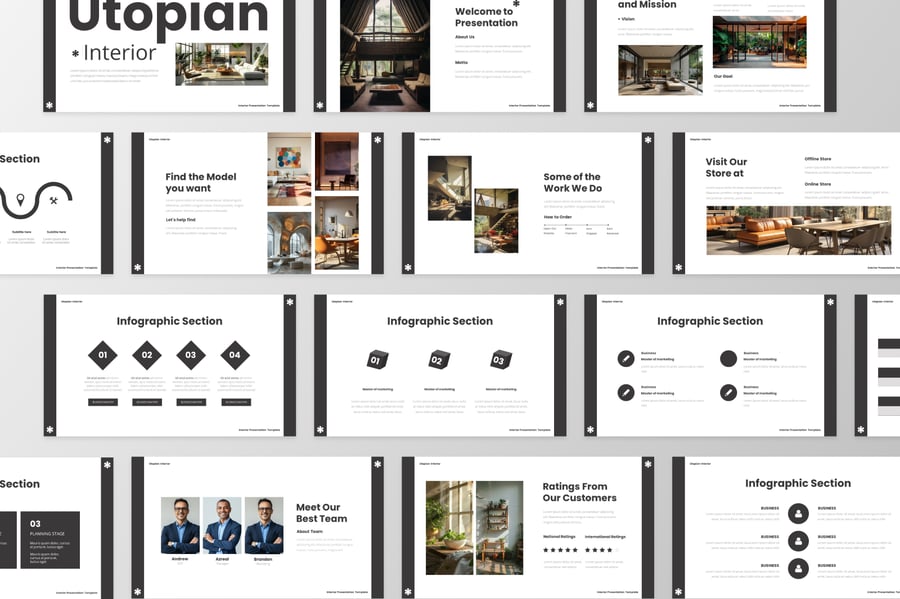 室内设计 PPT模板 (PPTX)