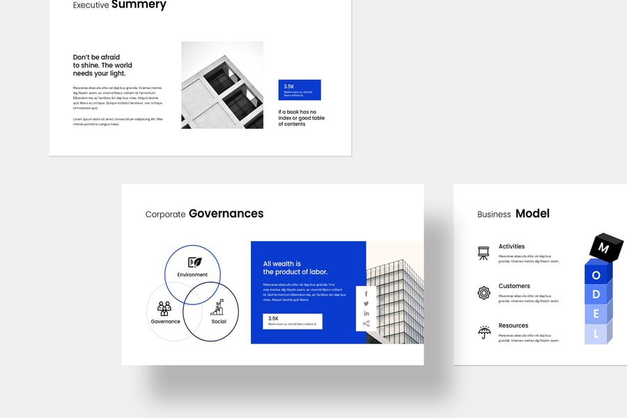 业务报告PPT模板 (PPTX)