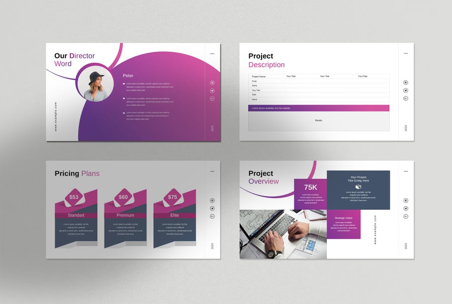 项目建议介绍PPT模板 (PPTX)