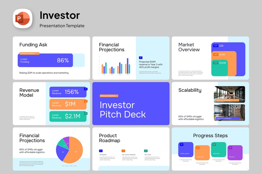 投资者PPT模板 (PPTX)
