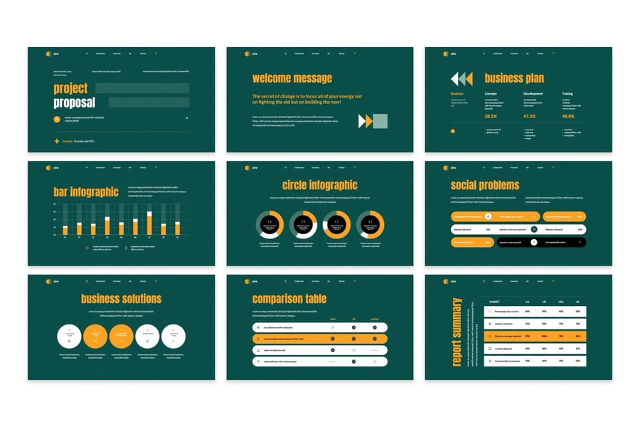 项目建议介绍PPT模板 (PPTX)