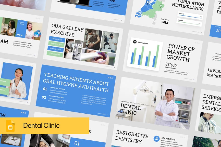 牙科诊所PPT模板 (PPTX)